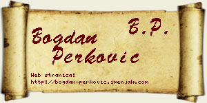 Bogdan Perković vizit kartica